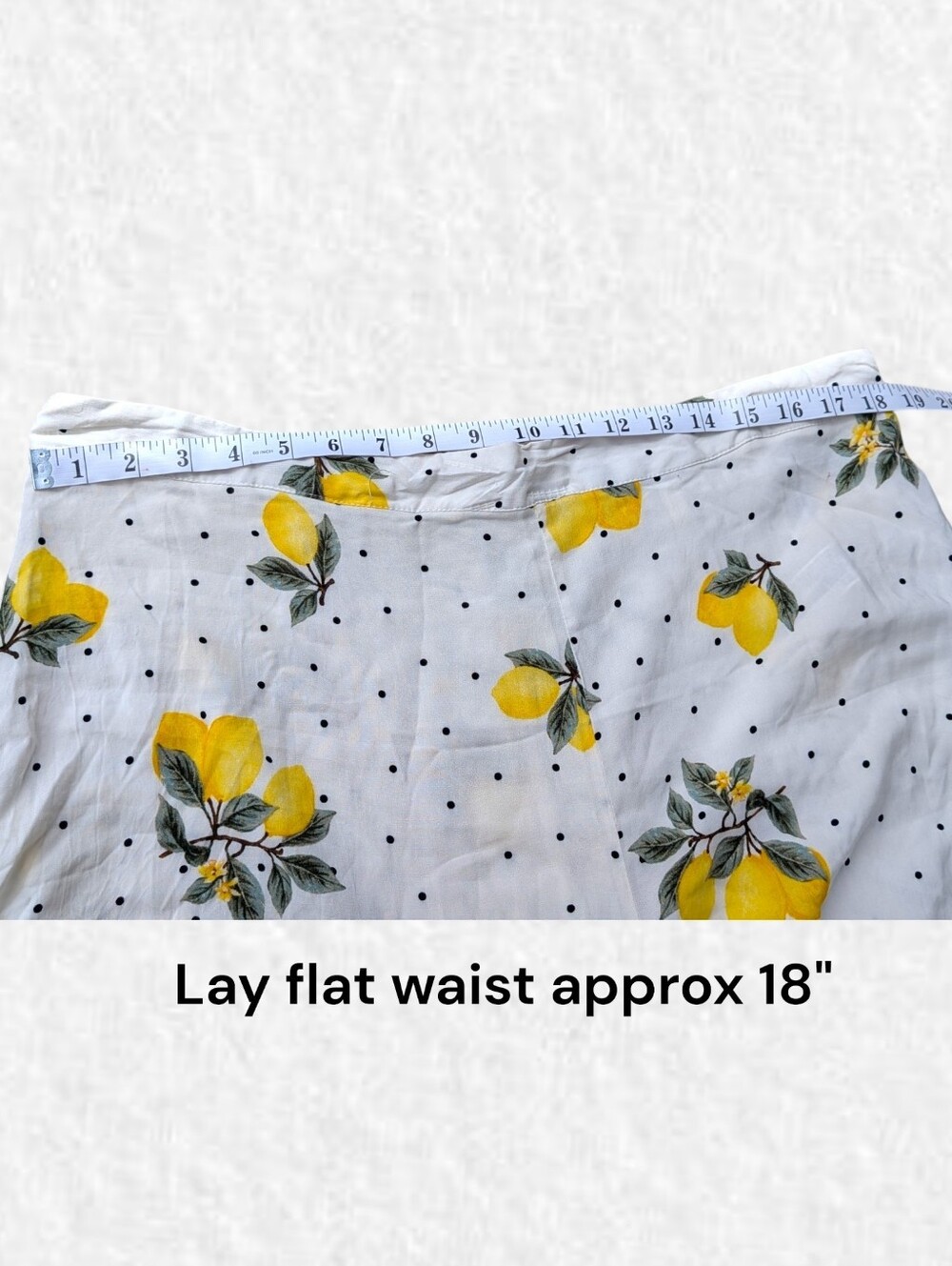 Forever 21 Plus Size 2x: Women’s White: Lemon & Polka Dot-Print Wide-Leg Flowy - Picture 5 of 7